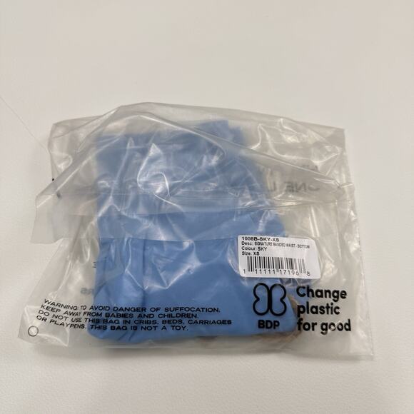 Free People x Toast Signature Banded Waist Bikini Bottom Size XS Sky Blue - Picture 5 of 7